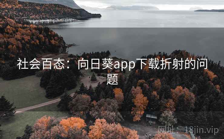 社会百态：向日葵app下载折射的问题